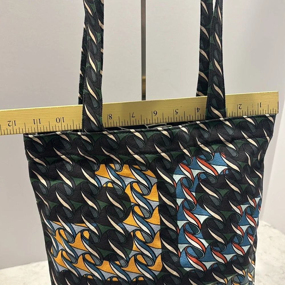 Tory Burch Printed Black Goose Canvas‎ Tote